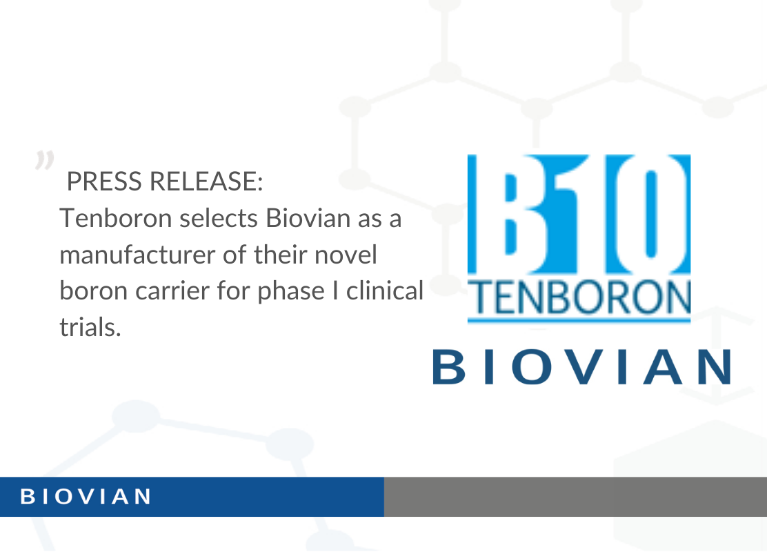 Press release Tenboron selects Biovian as a CDMO partner